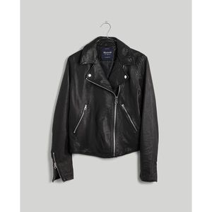 Madewell Washed Leather Motorcycle Jacket XXL